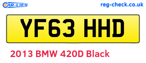 YF63HHD are the vehicle registration plates.