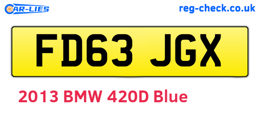 FD63JGX are the vehicle registration plates.