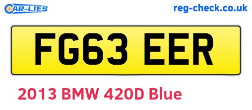 FG63EER are the vehicle registration plates.