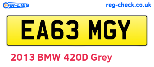 EA63MGY are the vehicle registration plates.