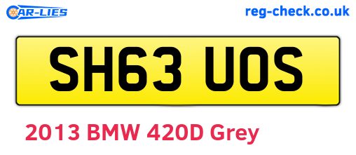 SH63UOS are the vehicle registration plates.