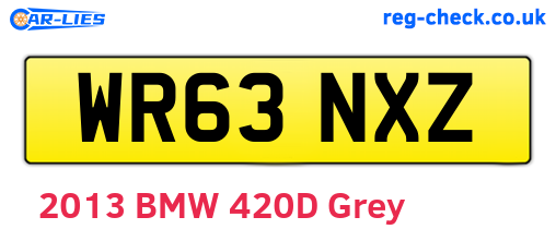 WR63NXZ are the vehicle registration plates.