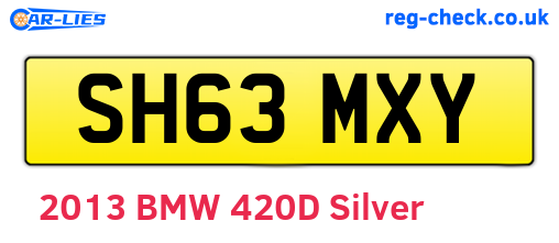 SH63MXY are the vehicle registration plates.