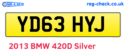 YD63HYJ are the vehicle registration plates.
