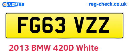 FG63VZZ are the vehicle registration plates.