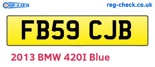 FB59CJB are the vehicle registration plates.