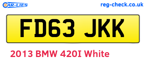 FD63JKK are the vehicle registration plates.