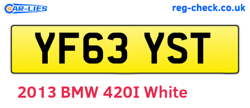 YF63YST are the vehicle registration plates.