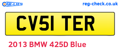 CV51TER are the vehicle registration plates.