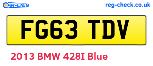 FG63TDV are the vehicle registration plates.