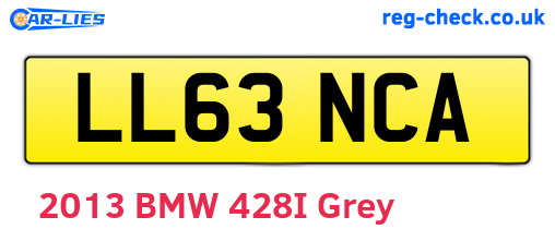 LL63NCA are the vehicle registration plates.