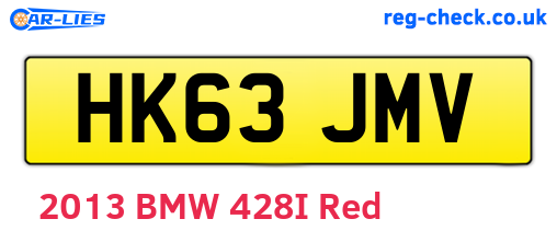 HK63JMV are the vehicle registration plates.