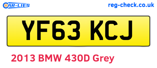 YF63KCJ are the vehicle registration plates.