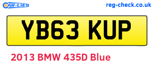 YB63KUP are the vehicle registration plates.