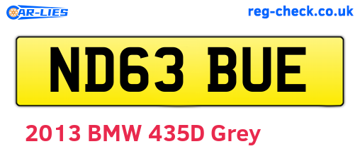 ND63BUE are the vehicle registration plates.