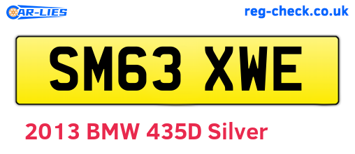 SM63XWE are the vehicle registration plates.