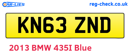 KN63ZND are the vehicle registration plates.