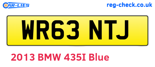 WR63NTJ are the vehicle registration plates.