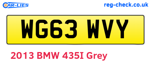 WG63WVY are the vehicle registration plates.