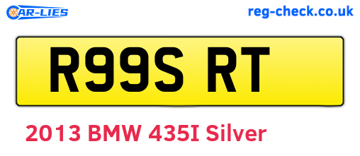 R99SRT are the vehicle registration plates.
