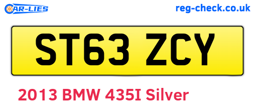 ST63ZCY are the vehicle registration plates.