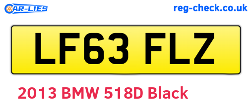 LF63FLZ are the vehicle registration plates.