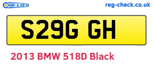 S29GGH are the vehicle registration plates.