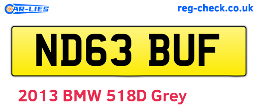 ND63BUF are the vehicle registration plates.