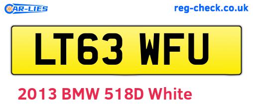 LT63WFU are the vehicle registration plates.