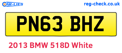 PN63BHZ are the vehicle registration plates.