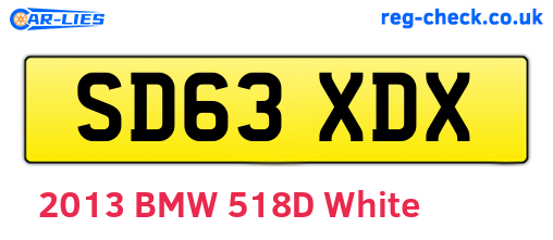 SD63XDX are the vehicle registration plates.