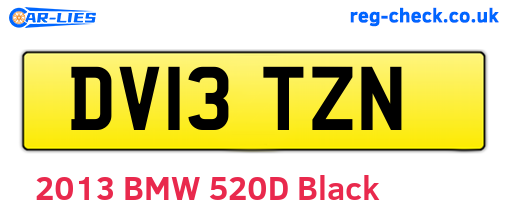 DV13TZN are the vehicle registration plates.