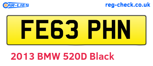 FE63PHN are the vehicle registration plates.