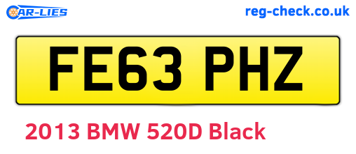 FE63PHZ are the vehicle registration plates.