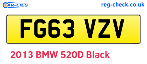 FG63VZV are the vehicle registration plates.