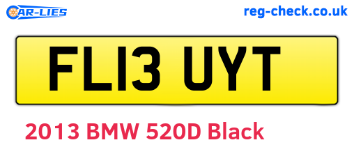 FL13UYT are the vehicle registration plates.