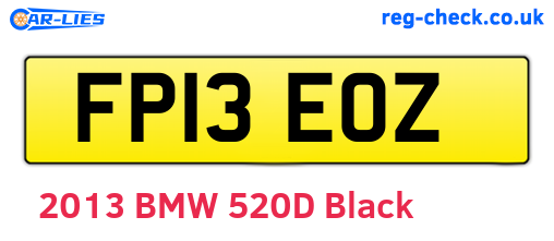 FP13EOZ are the vehicle registration plates.