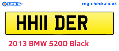 HH11DER are the vehicle registration plates.
