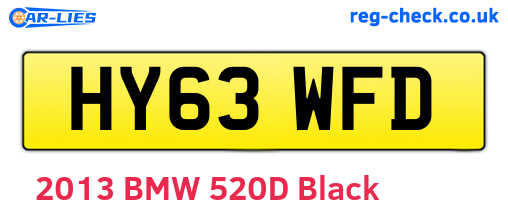 HY63WFD are the vehicle registration plates.