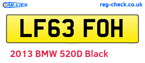 LF63FOH are the vehicle registration plates.
