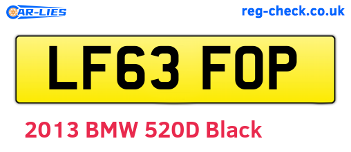 LF63FOP are the vehicle registration plates.