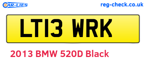 LT13WRK are the vehicle registration plates.