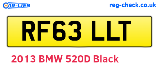 RF63LLT are the vehicle registration plates.