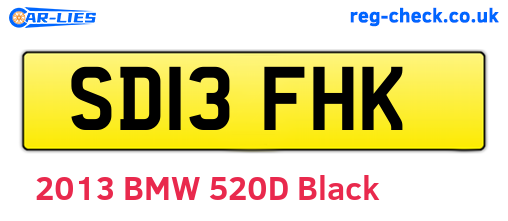 SD13FHK are the vehicle registration plates.
