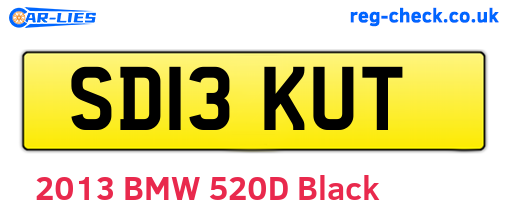 SD13KUT are the vehicle registration plates.