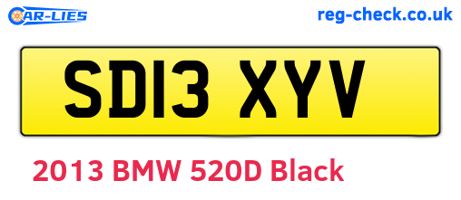 SD13XYV are the vehicle registration plates.