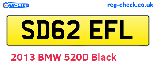 SD62EFL are the vehicle registration plates.
