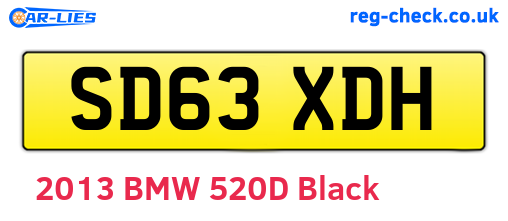 SD63XDH are the vehicle registration plates.