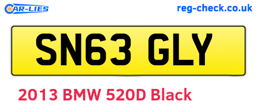 SN63GLY are the vehicle registration plates.