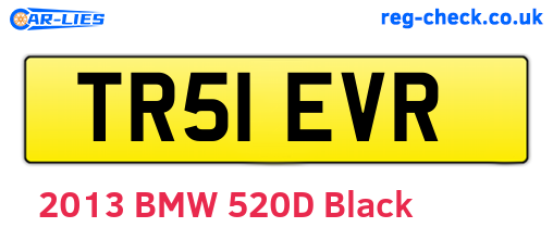 TR51EVR are the vehicle registration plates.